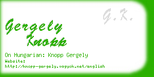 gergely knopp business card